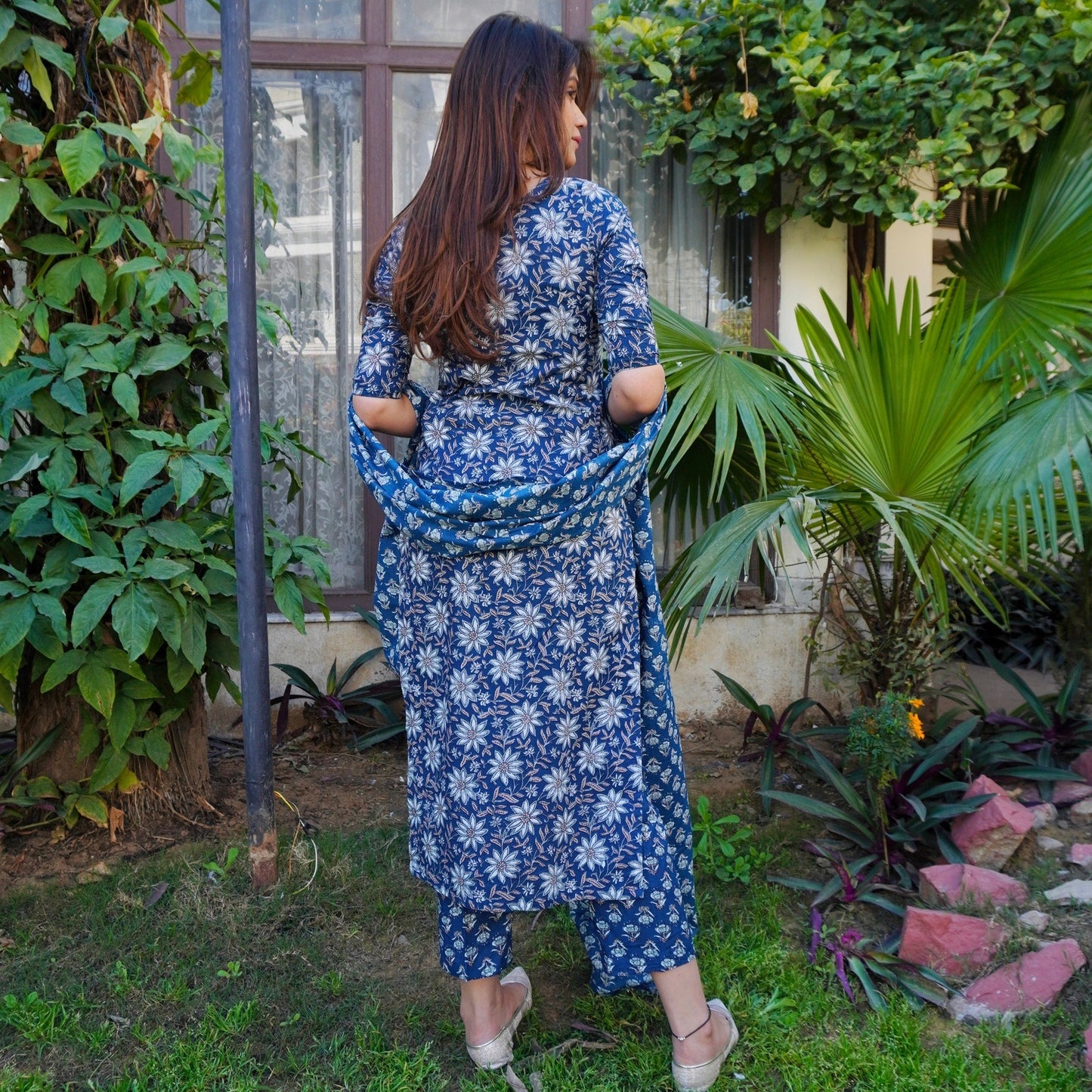 Iti Indigo Cotton Suit Set