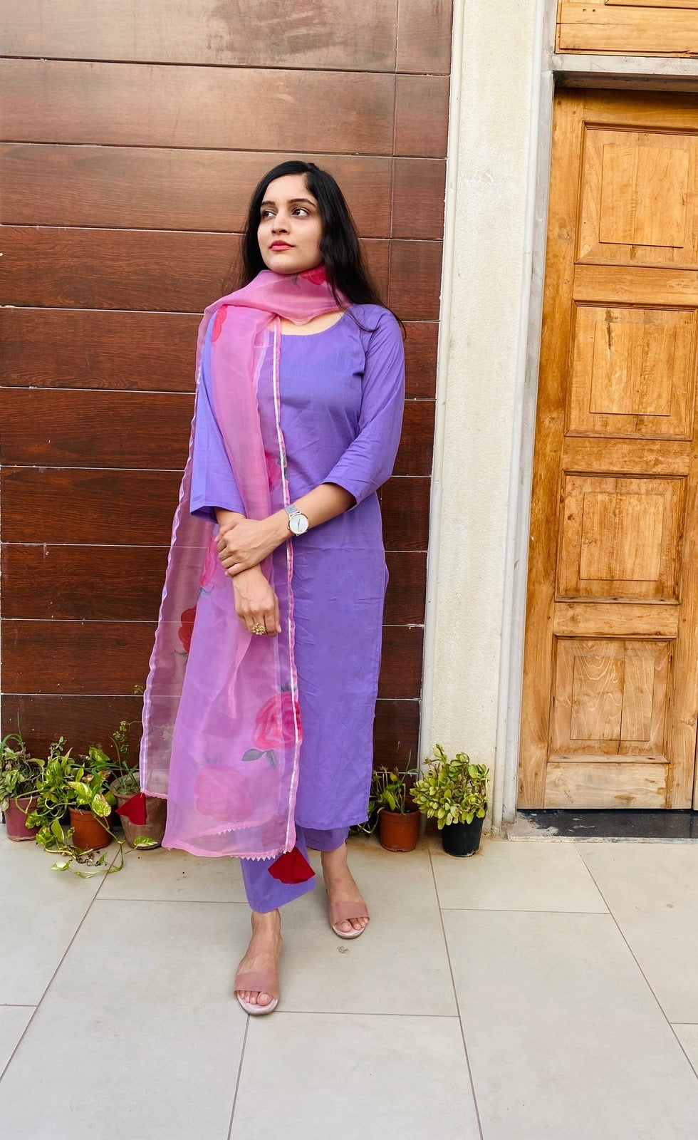 Iris Hand Painted Suit Set