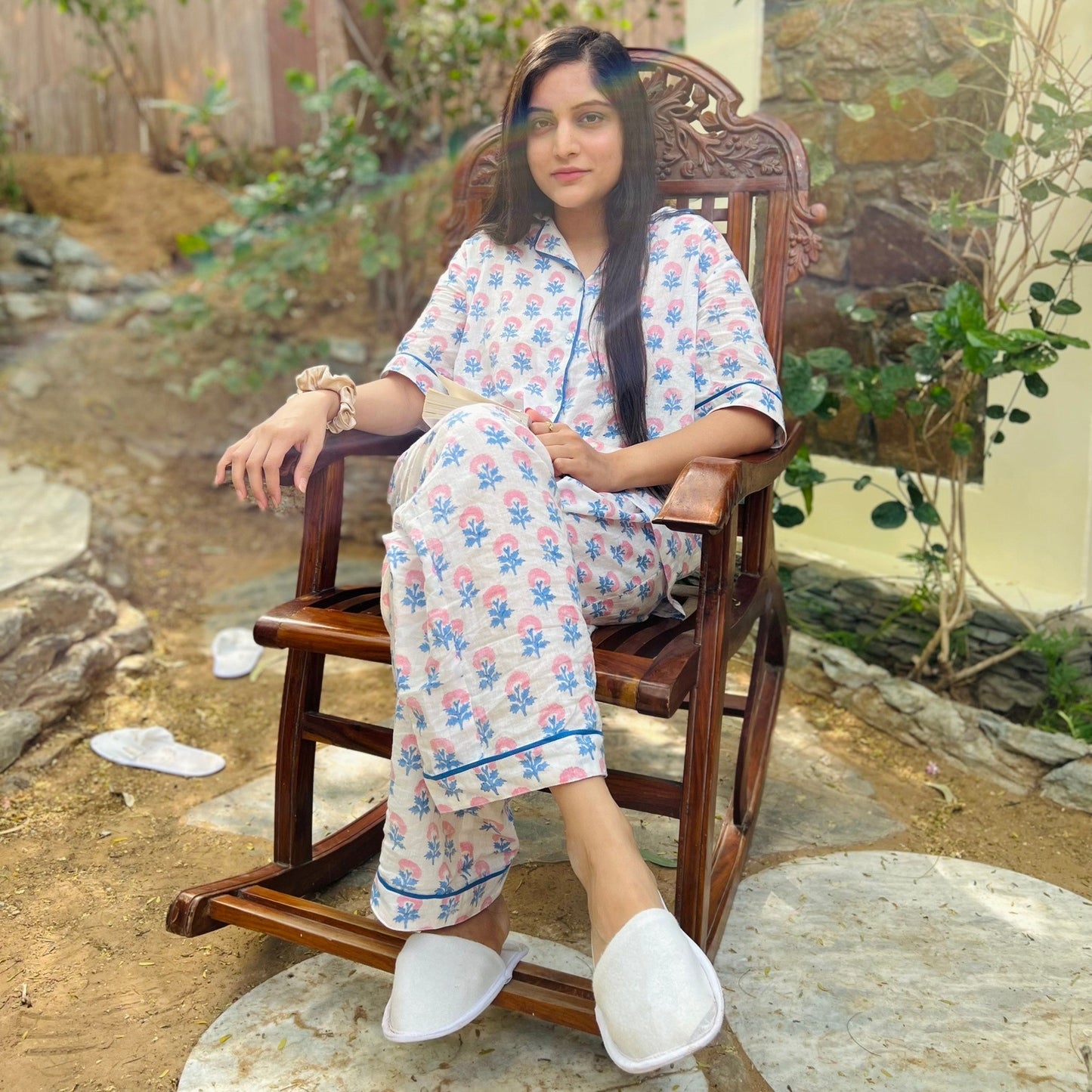 Falak Handblock Cotton Cord Set