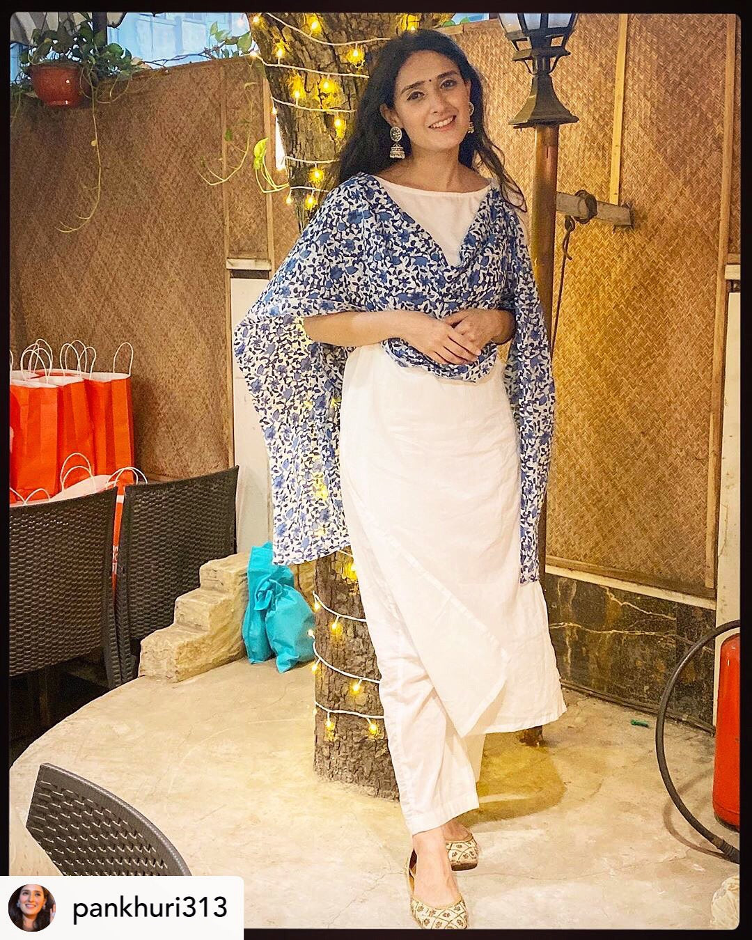 White Indigo Suit Set