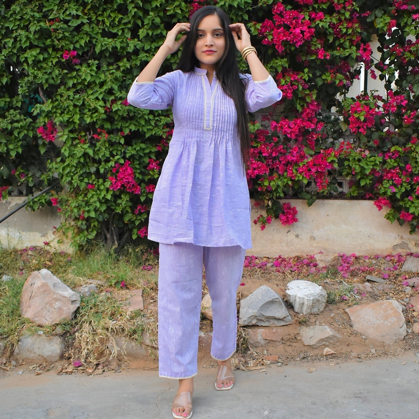 Lilac Linen Cord Set