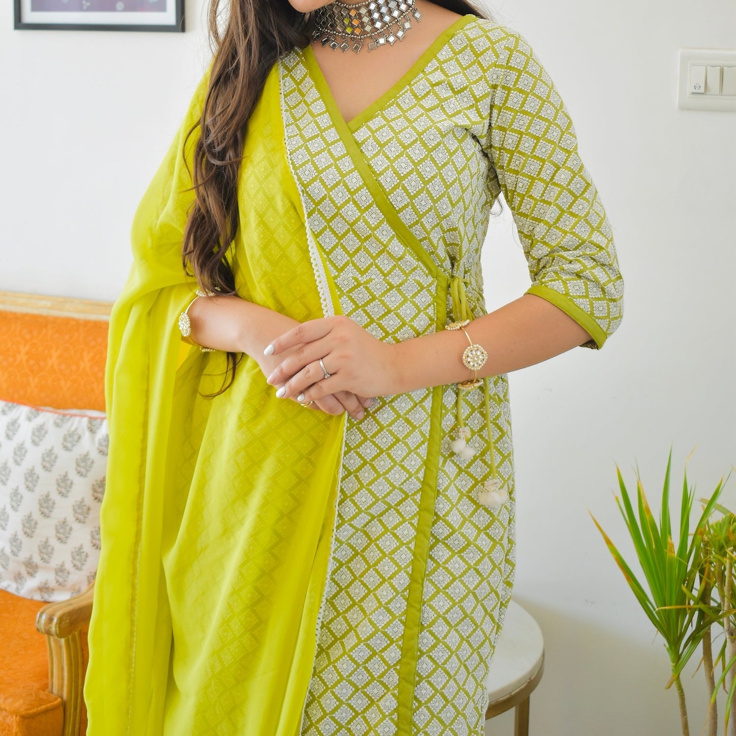 Prisha Green Sharara Suit Set