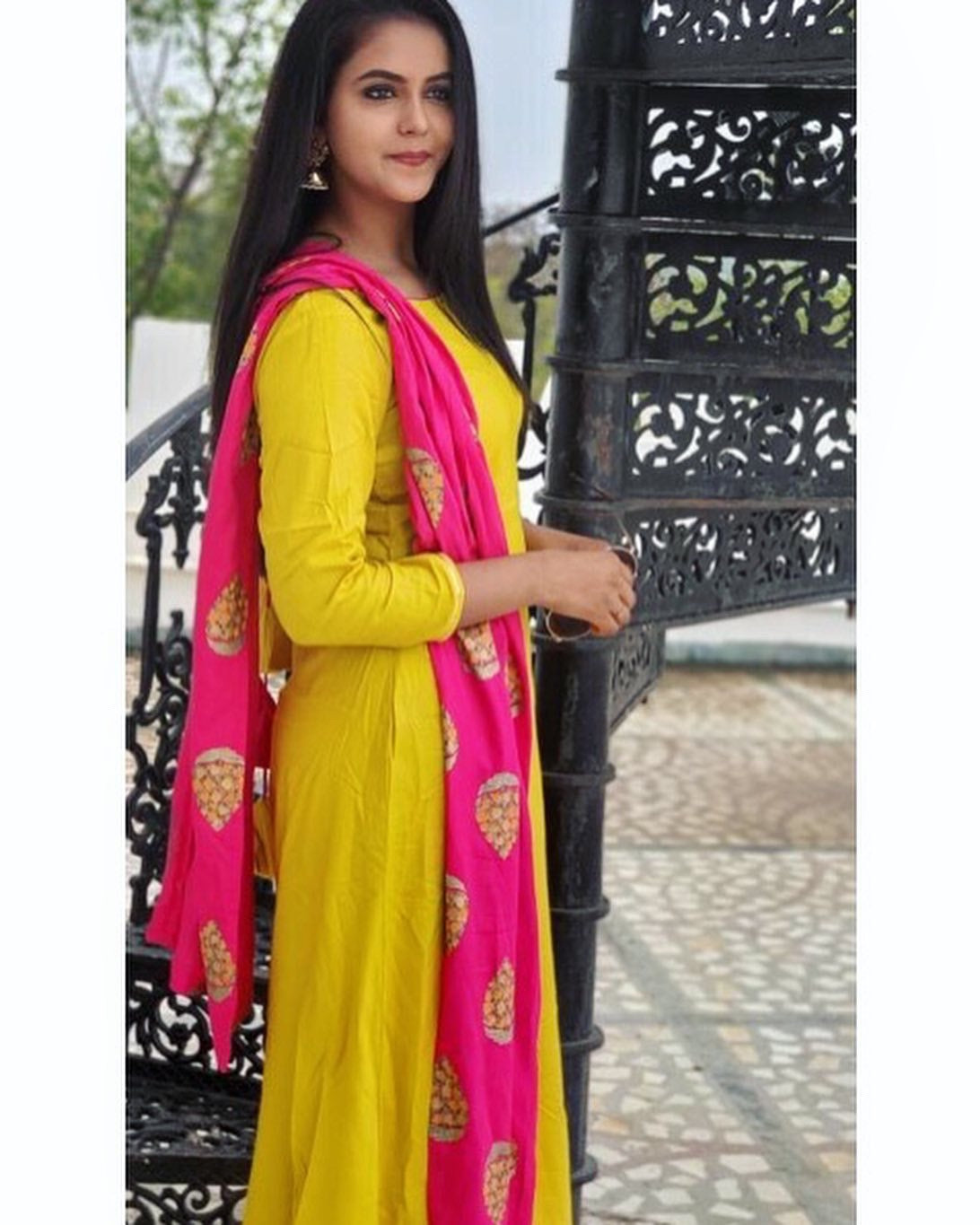 Lime Pink Tassel Suit set