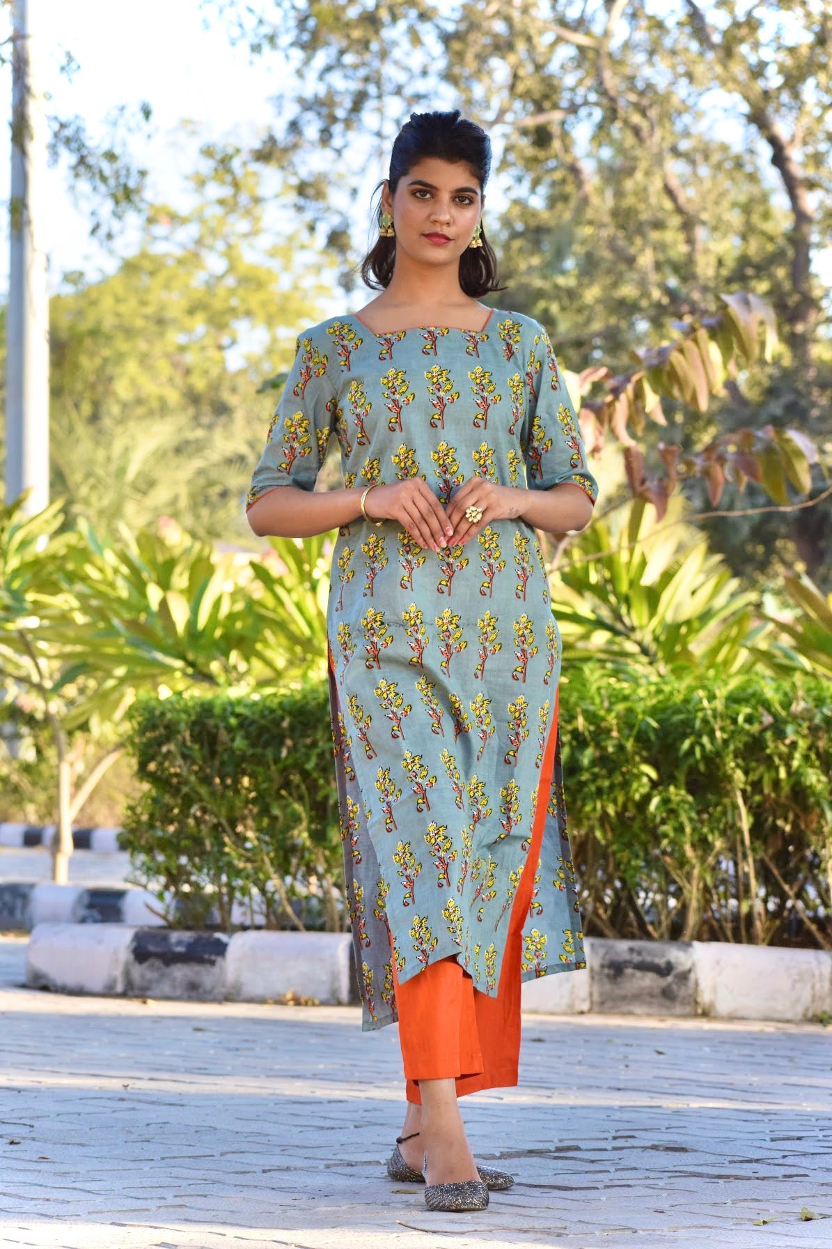 Teel Floral Kurta Set