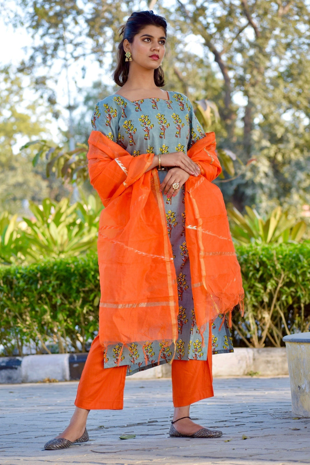 Teel Chanderi Suit Set