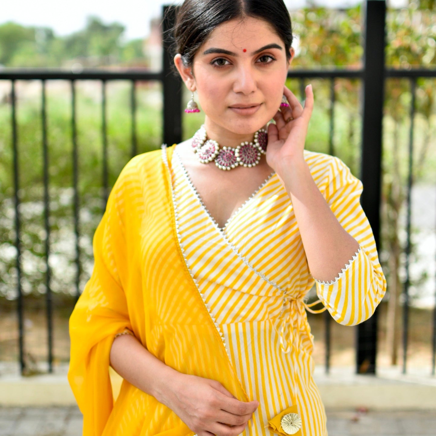 Yellow Leharia Sharara Suit Set