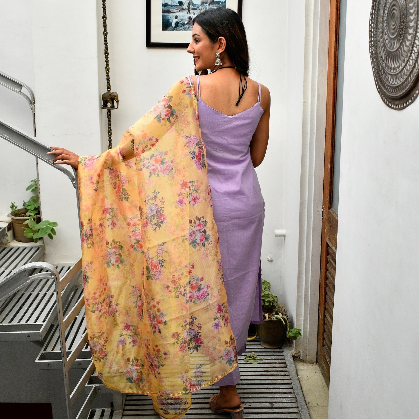 Lilac Handpainted Suit Set