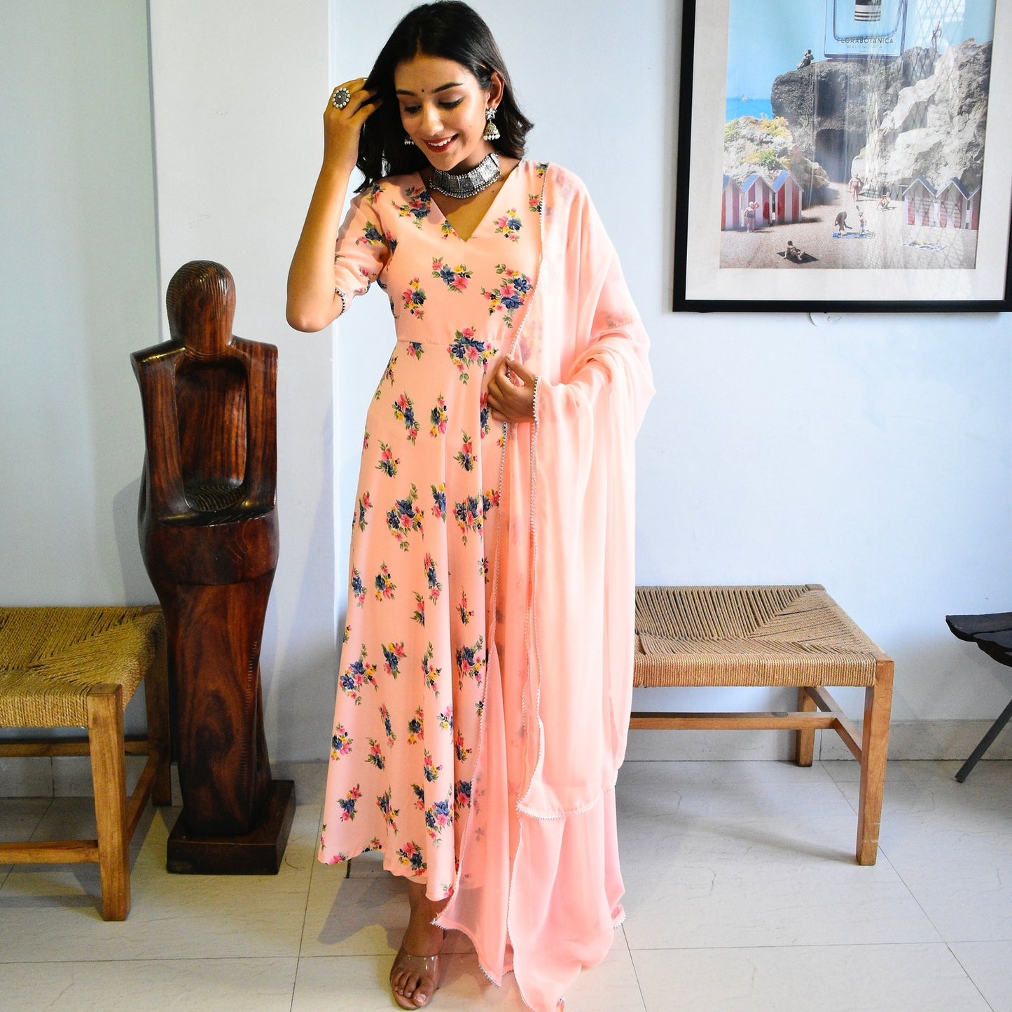 Peach Dandelion Suit Set