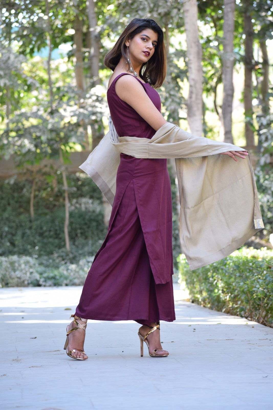 Garnet Beige Suit Set