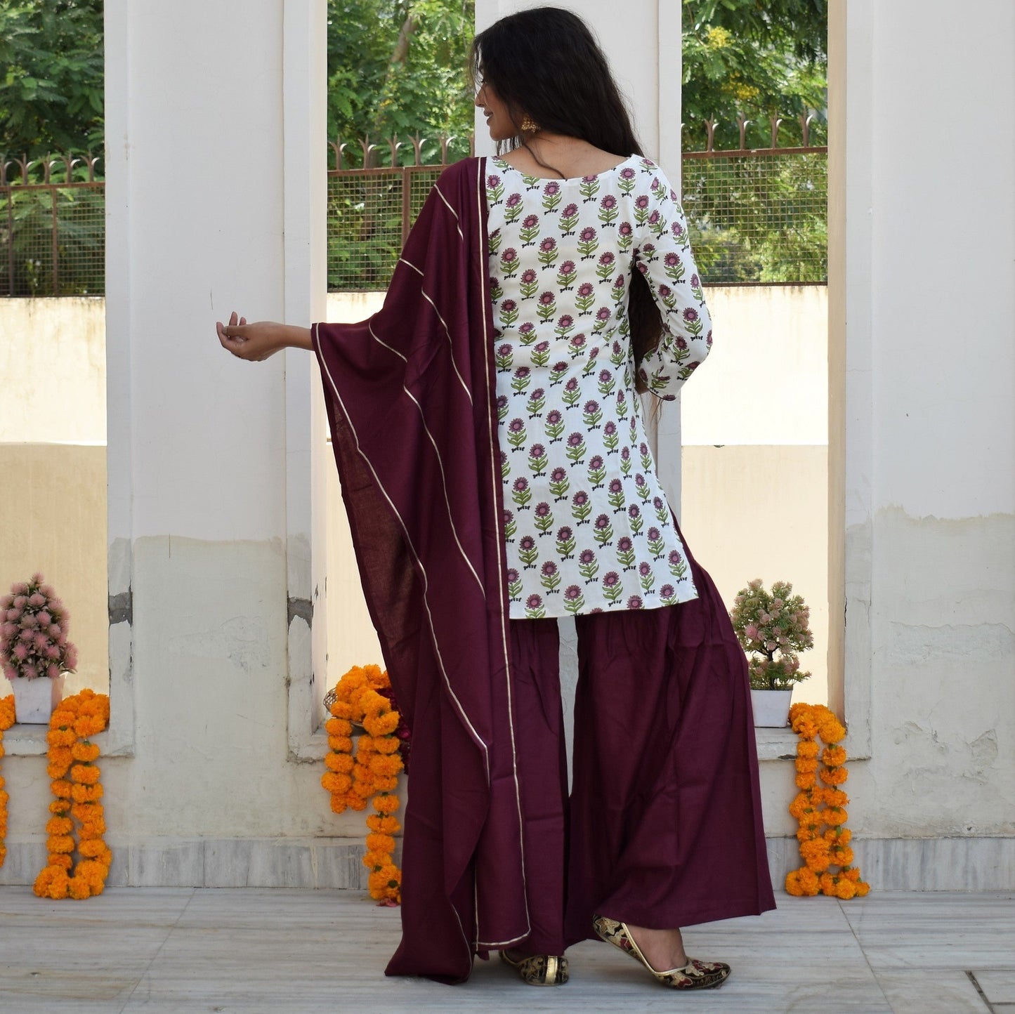Spring Wine Sharara Set