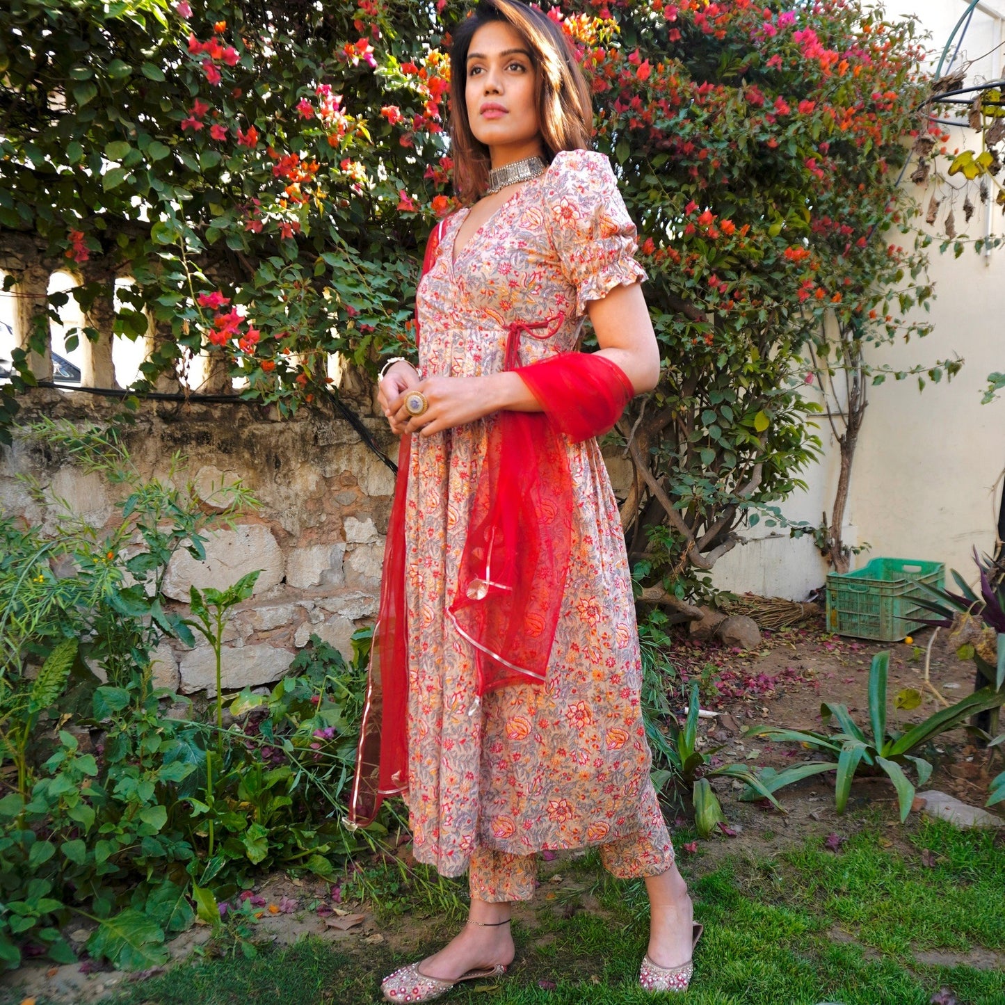Anokhi Handblock Cotton Suit Set