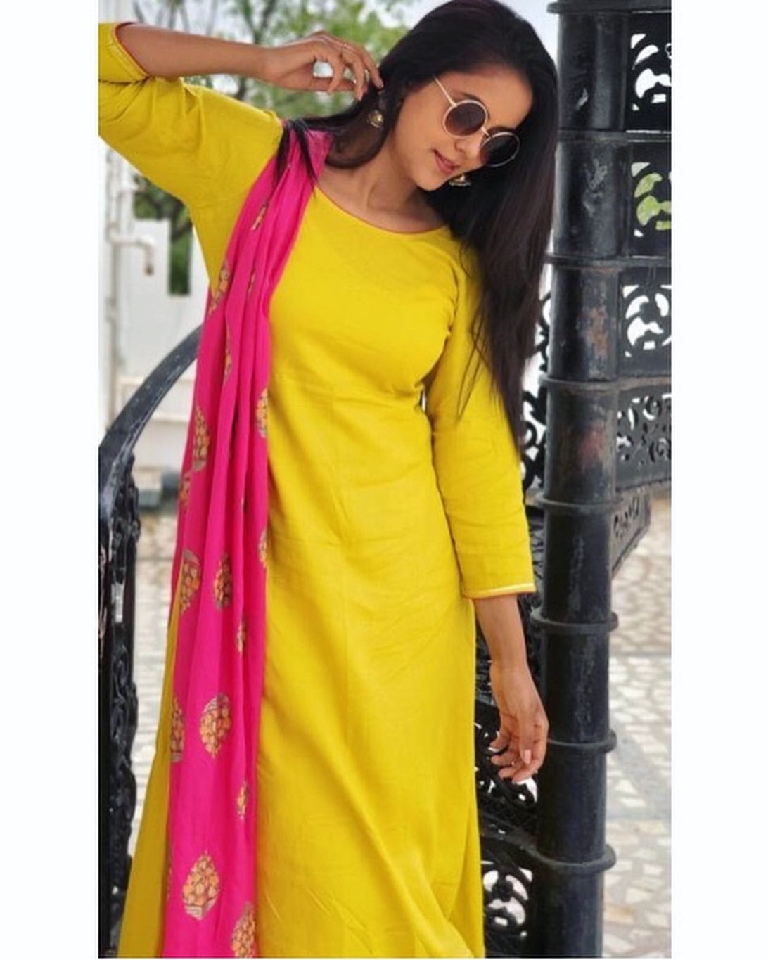 Lime Pink Tassel Suit set