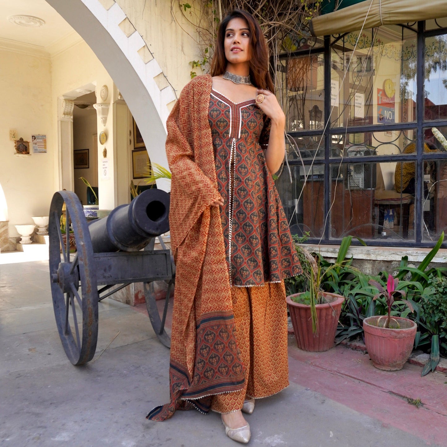 Aashni Ajrak Sharara Suit Set