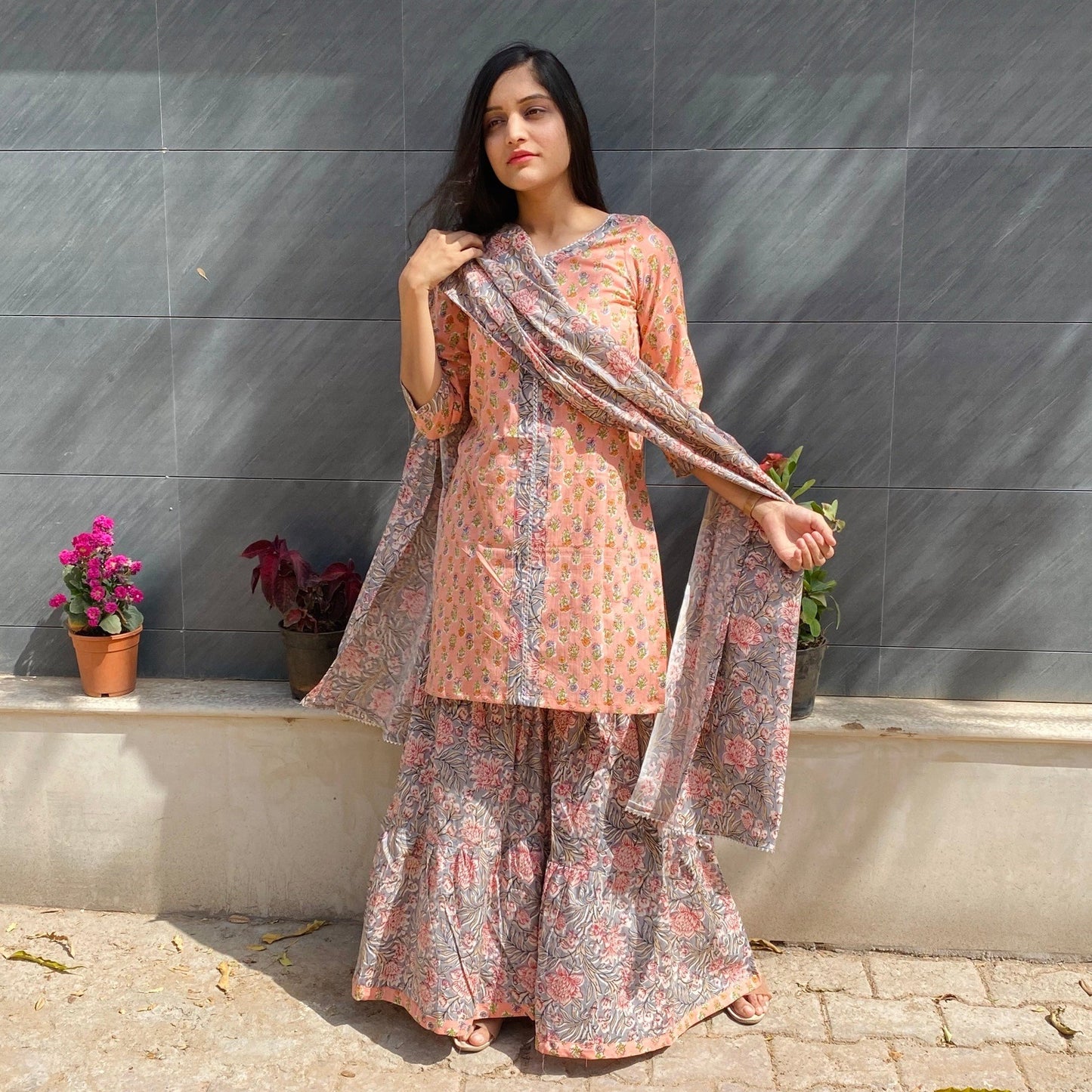 Bloom Garden Sharara Suit Set