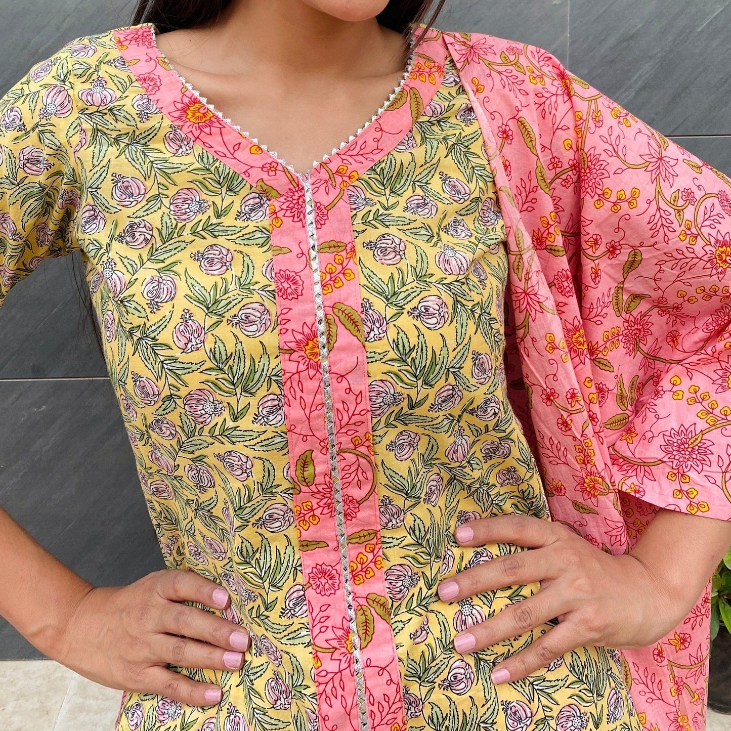 Pista Green Garden Sharara Set