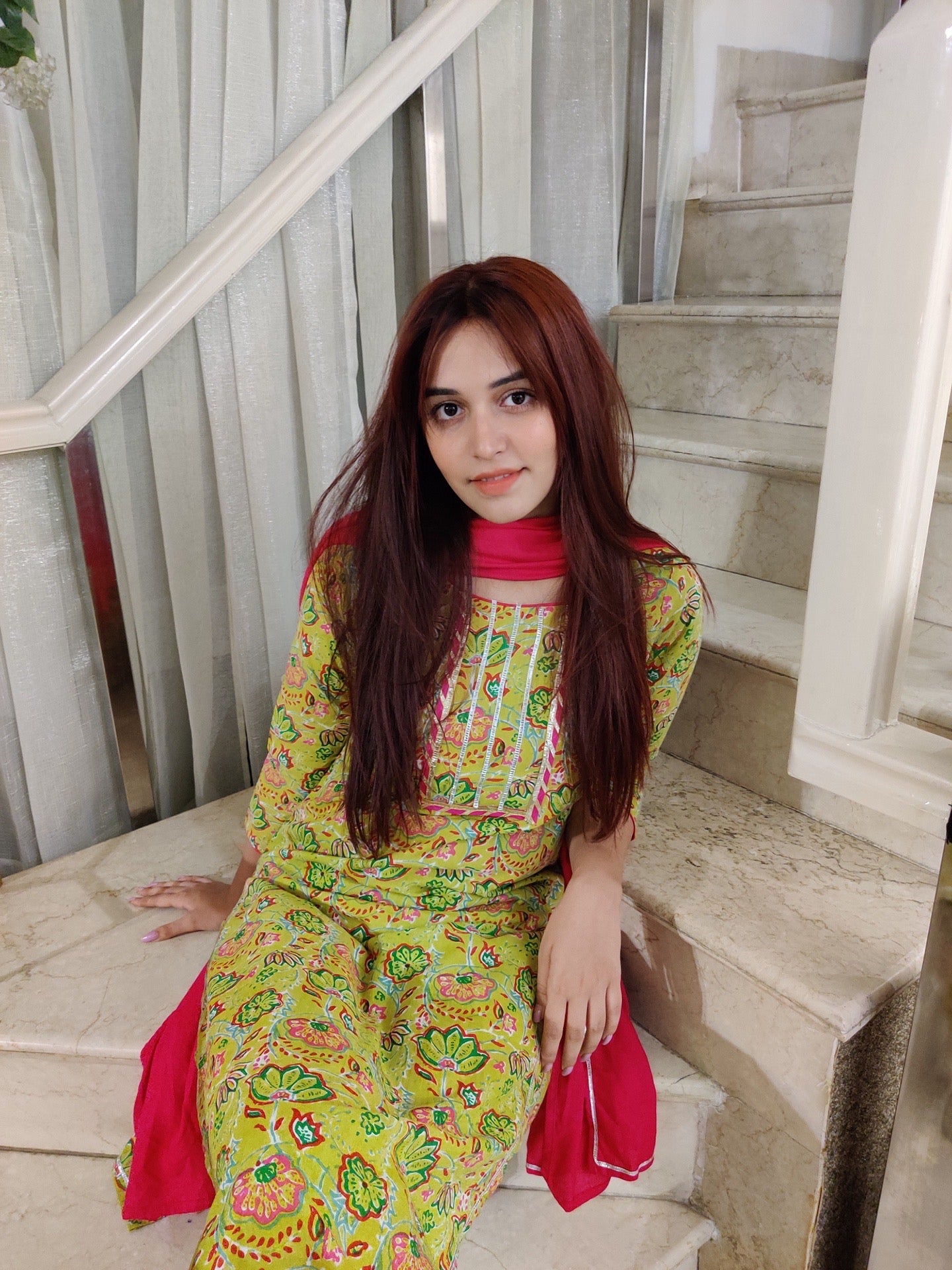 Green Garden Handblock Suit Set