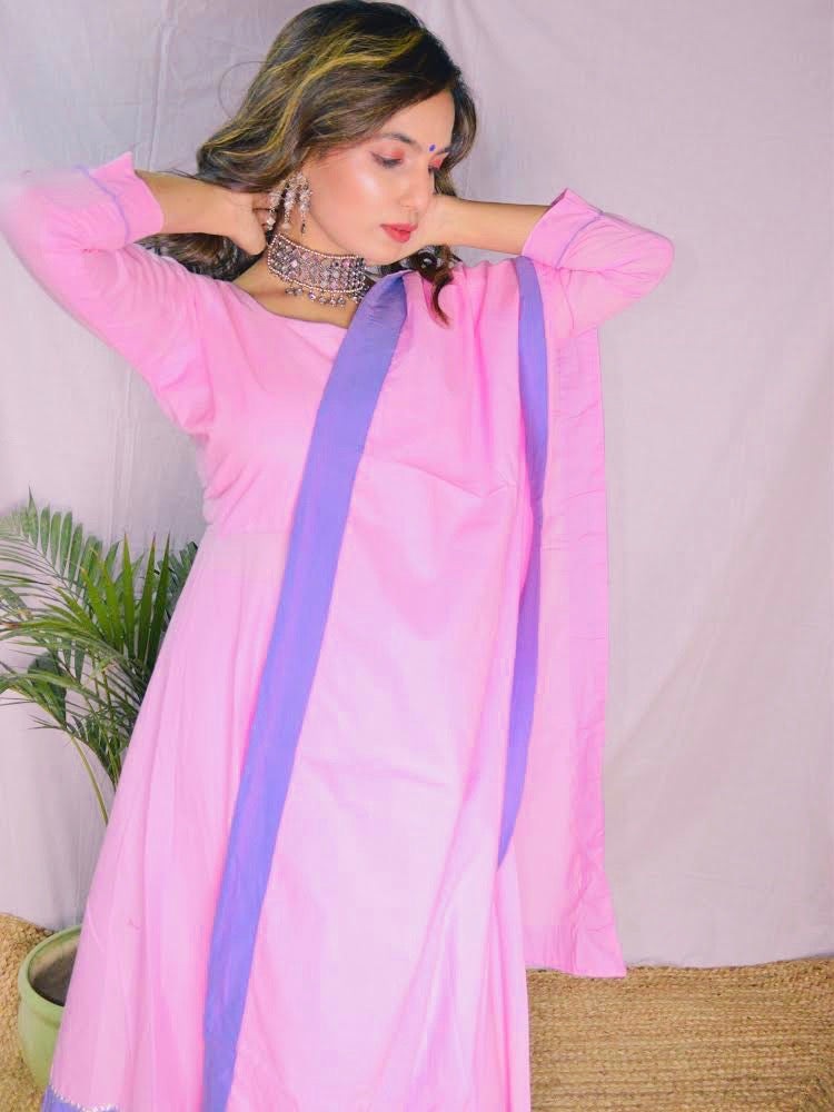 Blush Pink Cotton Suit Set