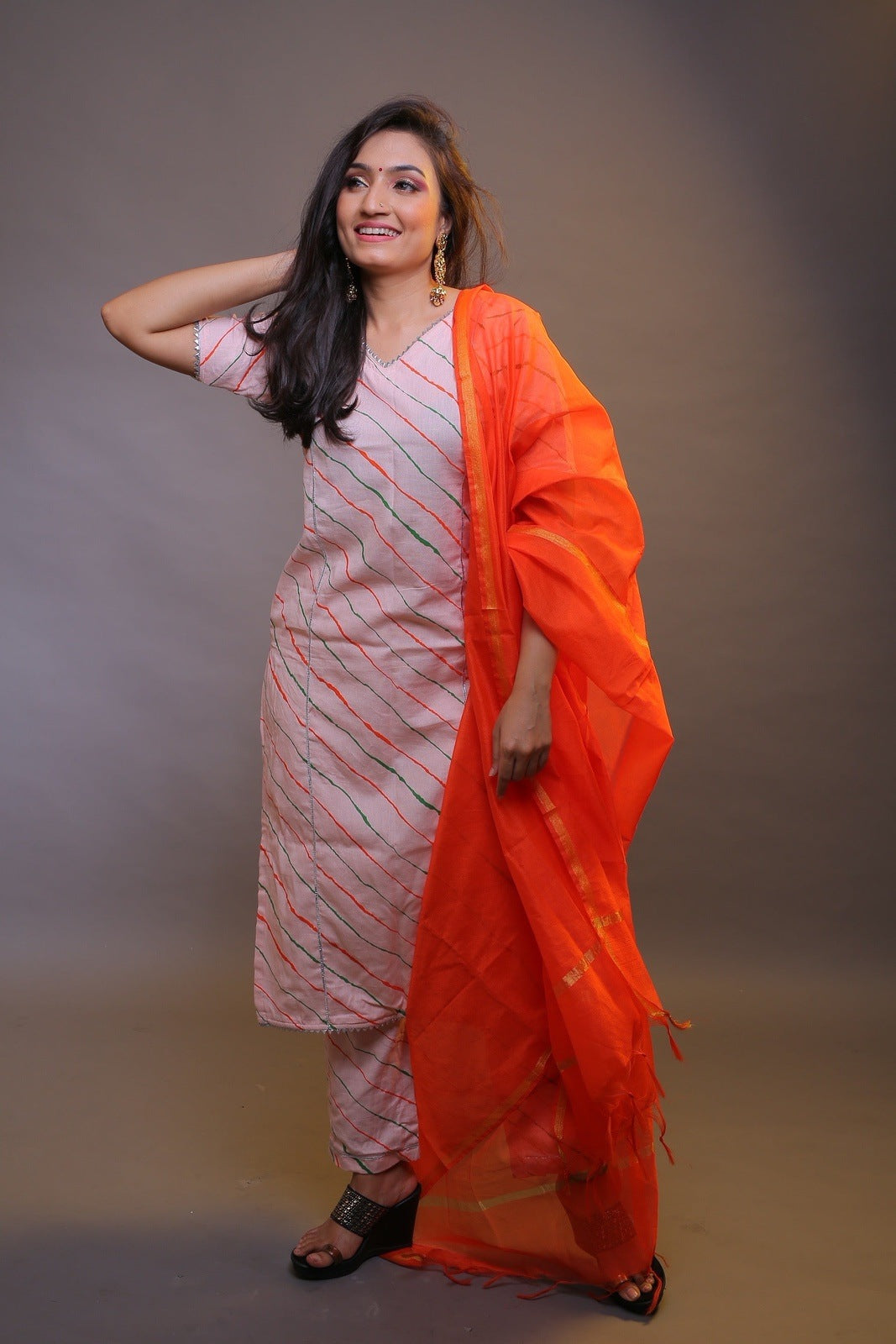 Peach Leharia Suit Set