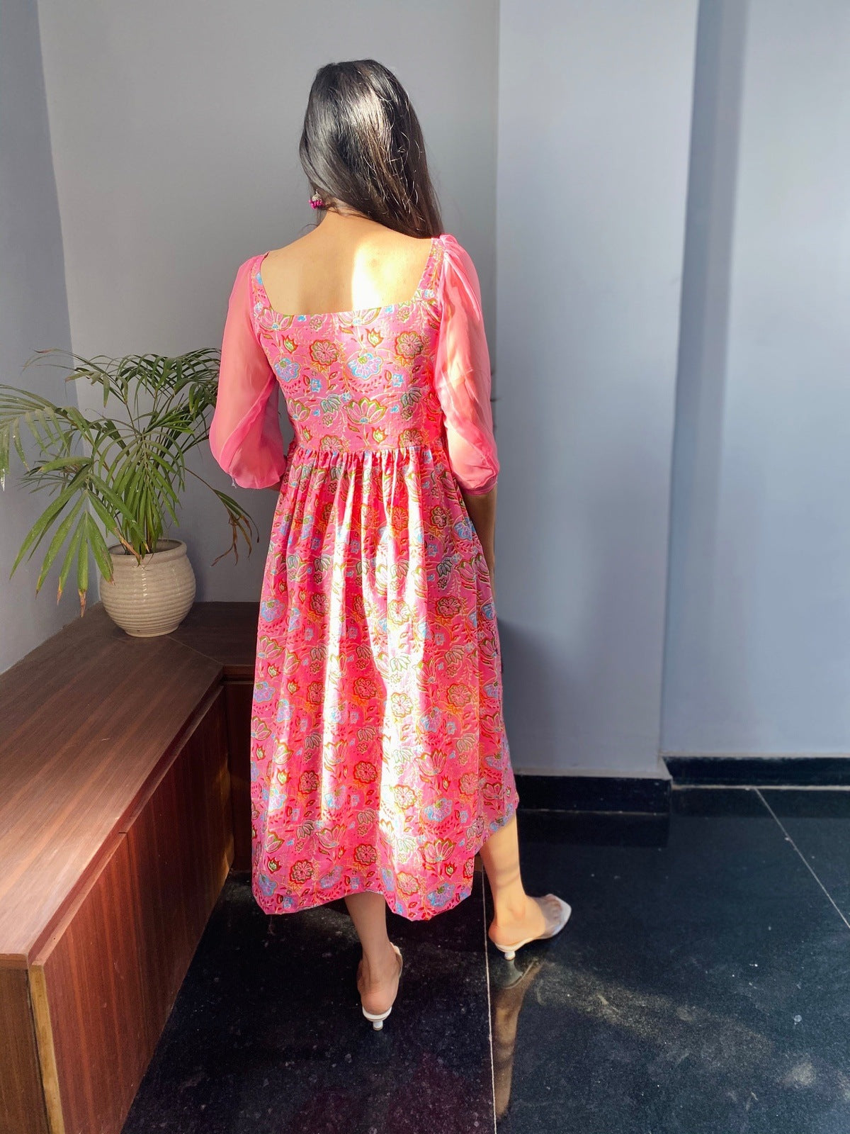 Blush Pink Floral Dress