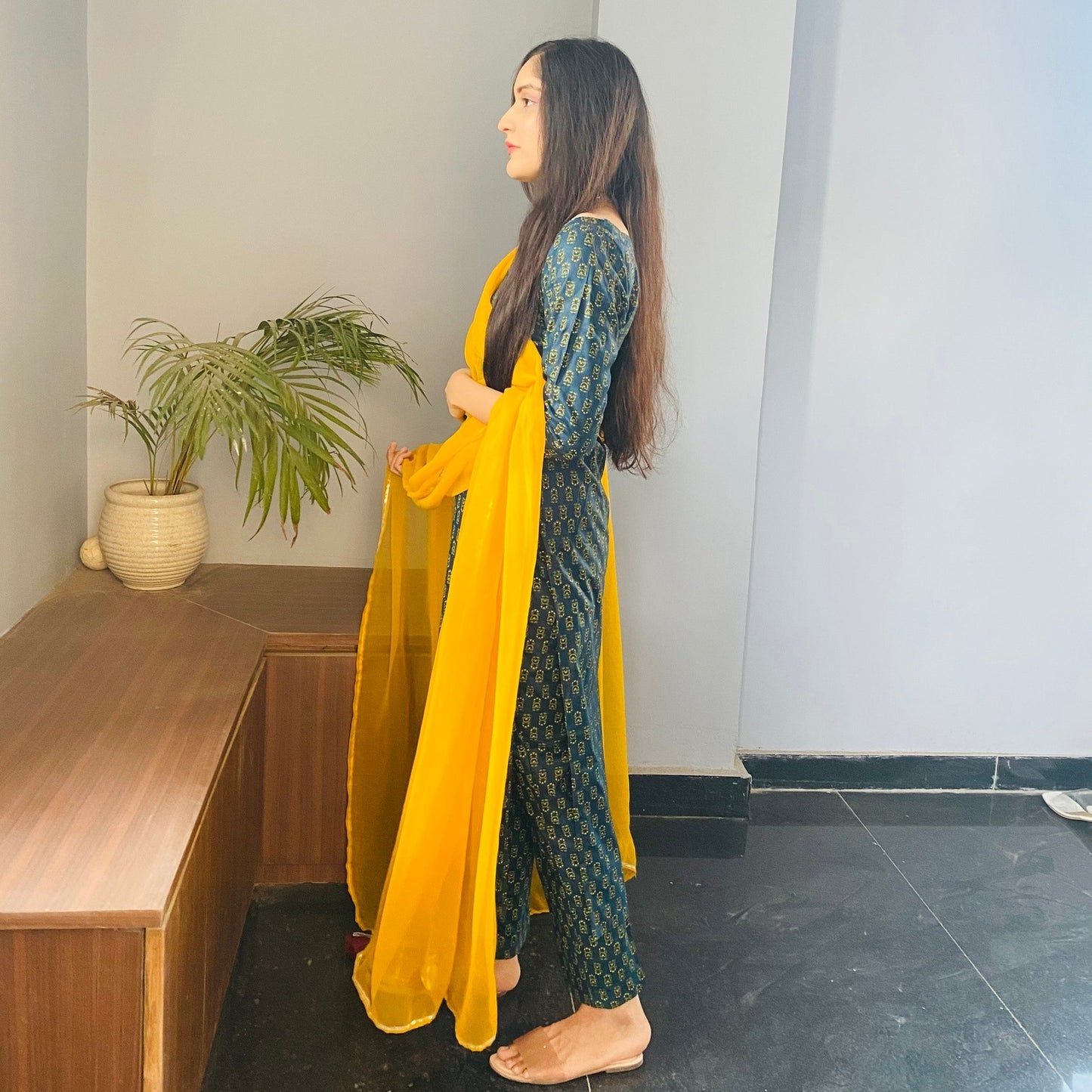 Emerald Printed Suit Set