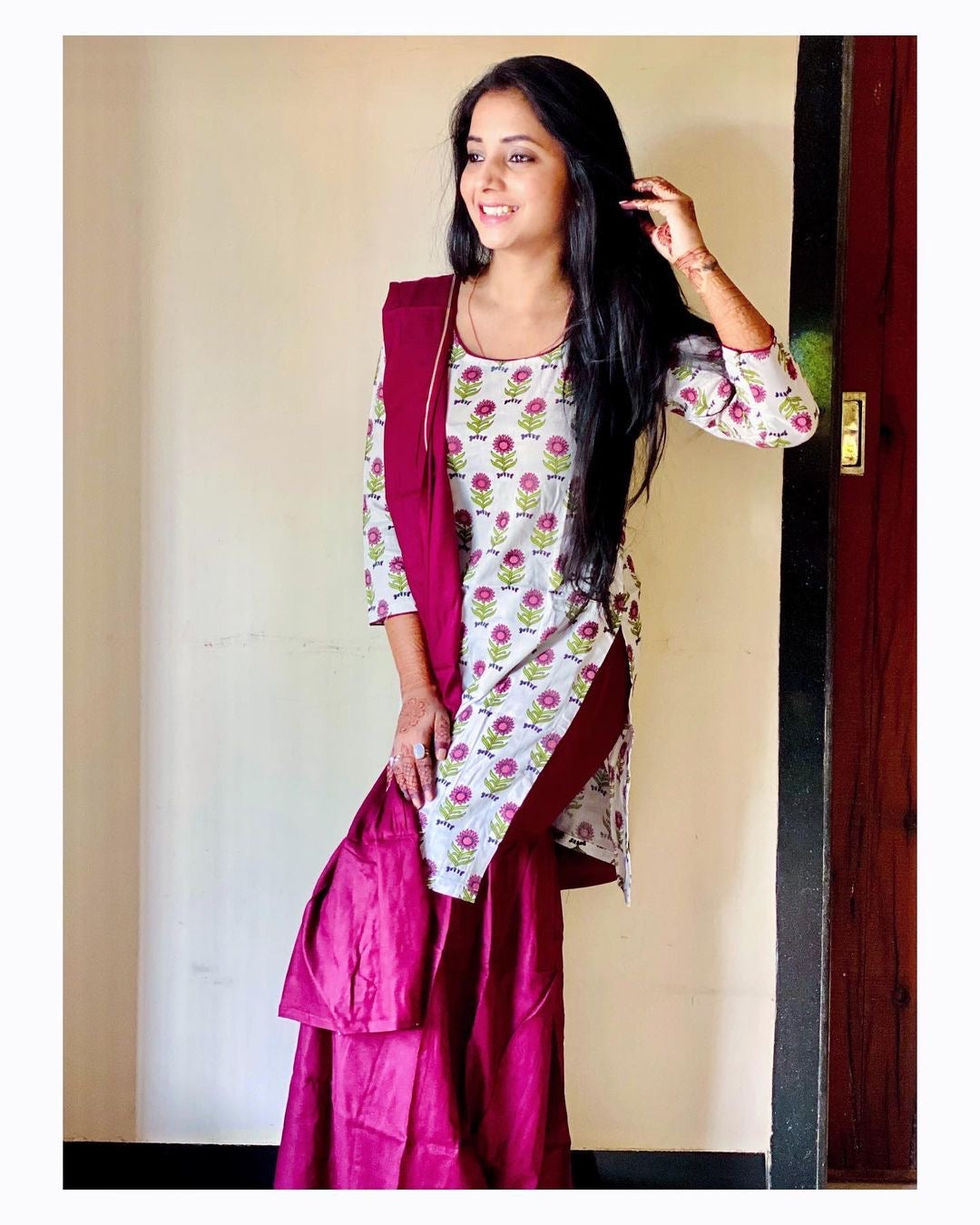Spring Wine Sharara Set