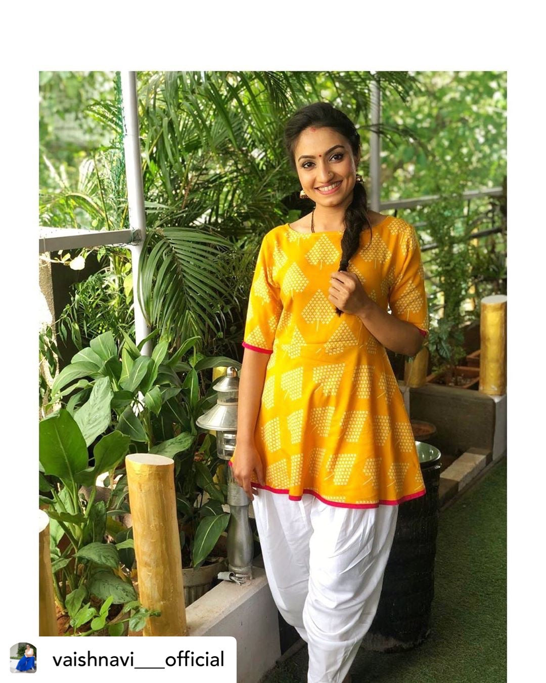 Tales of Yellow Dhoti Dress