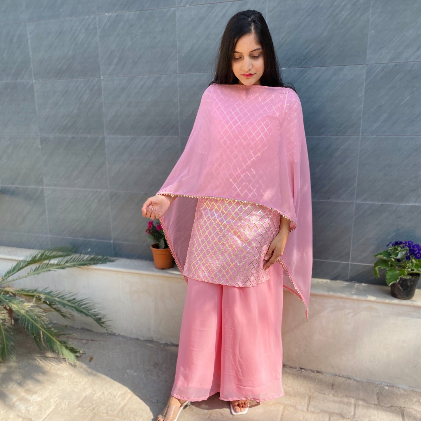 Rose Pink Bell Suit Set