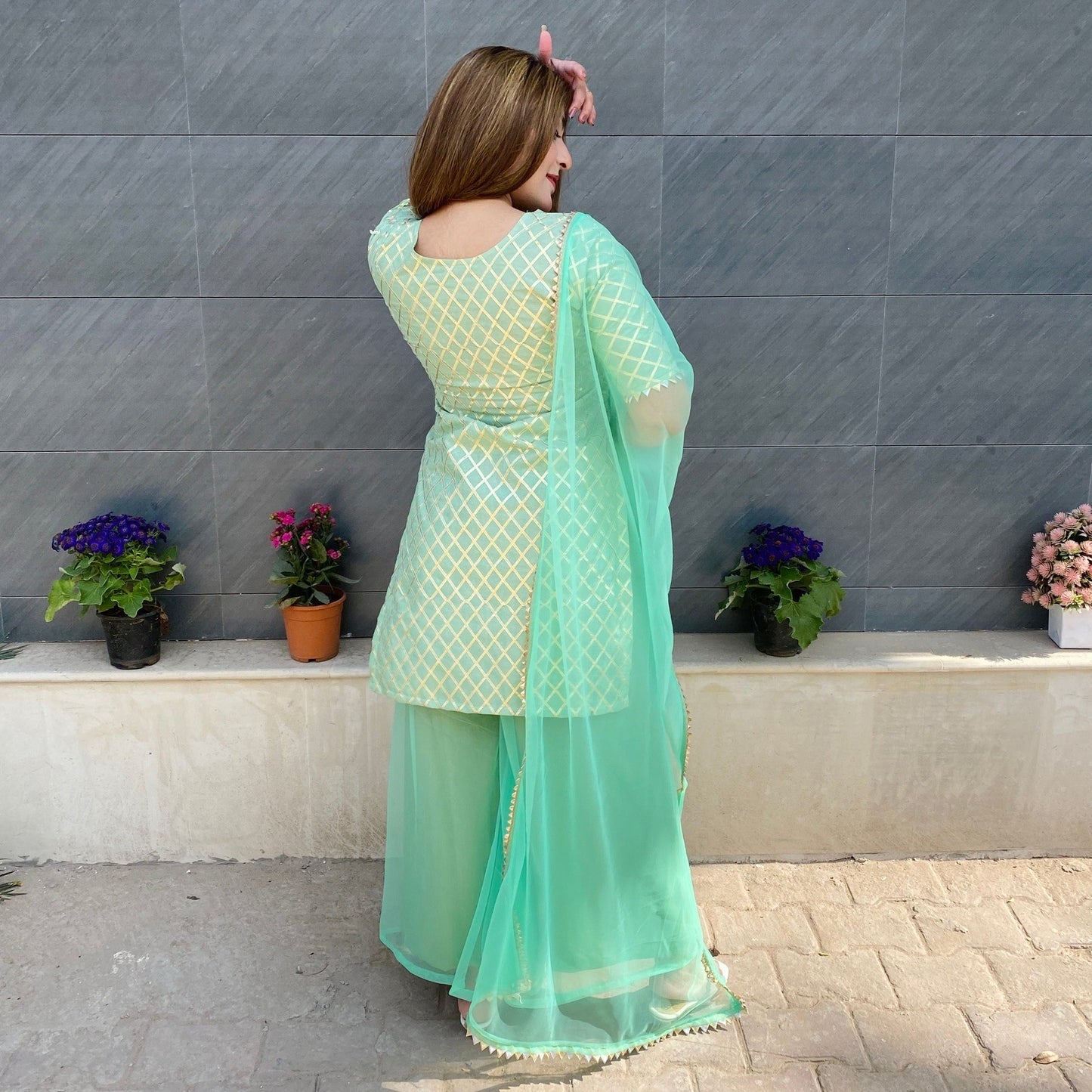 Rose Green Bell Suit Set