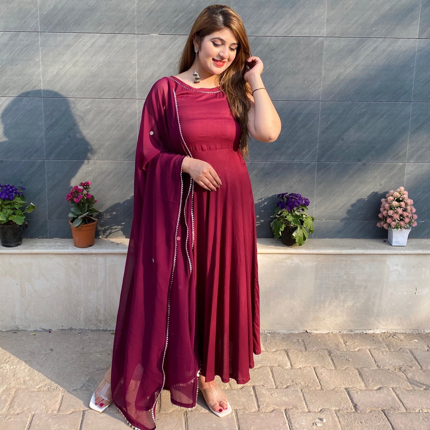 Wine Mirror Suit Set