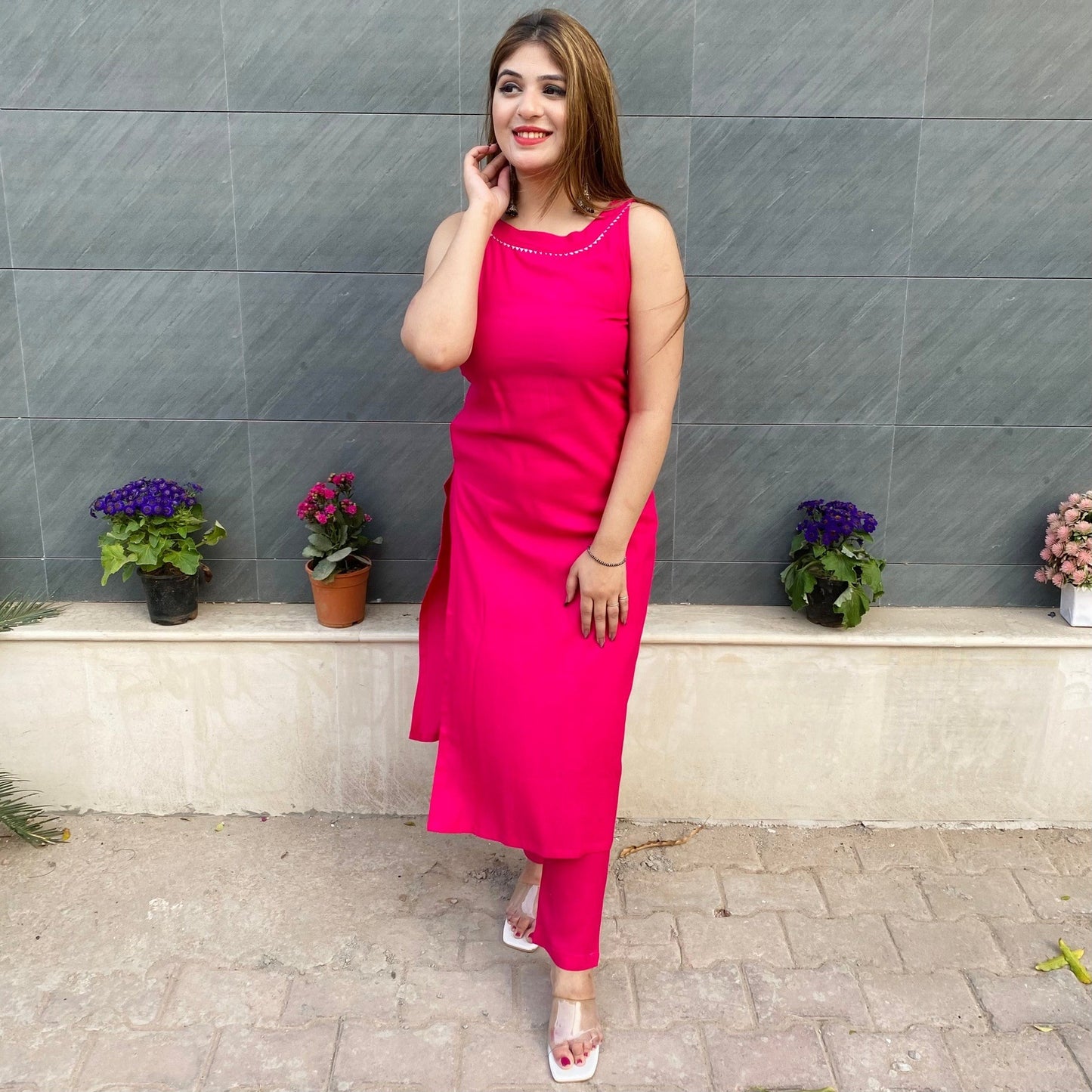 Pink Willow Kurta Set