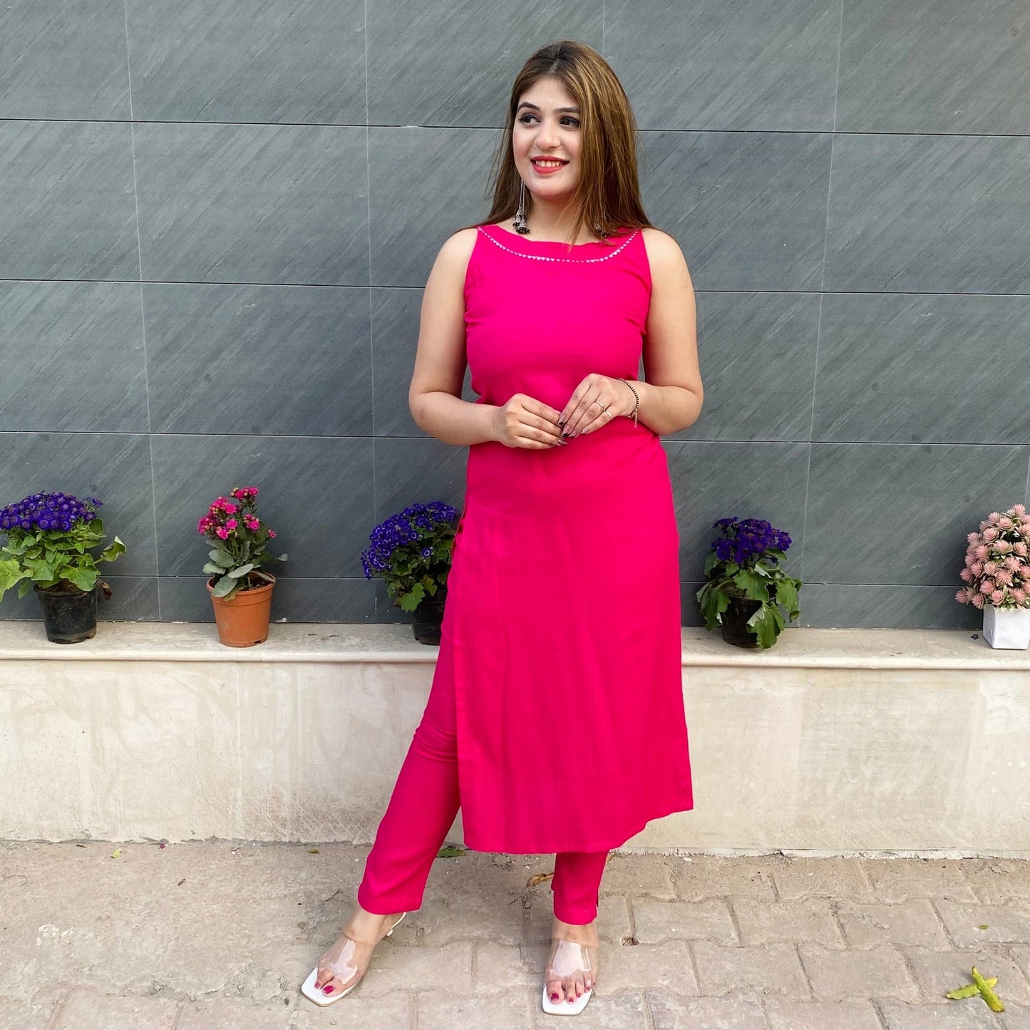 Pink Willow Kurta Set