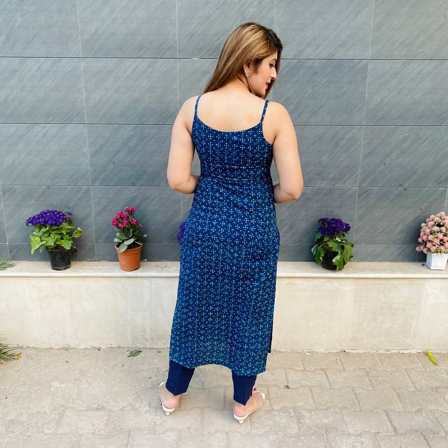 Indigo Dabu Kurta Set