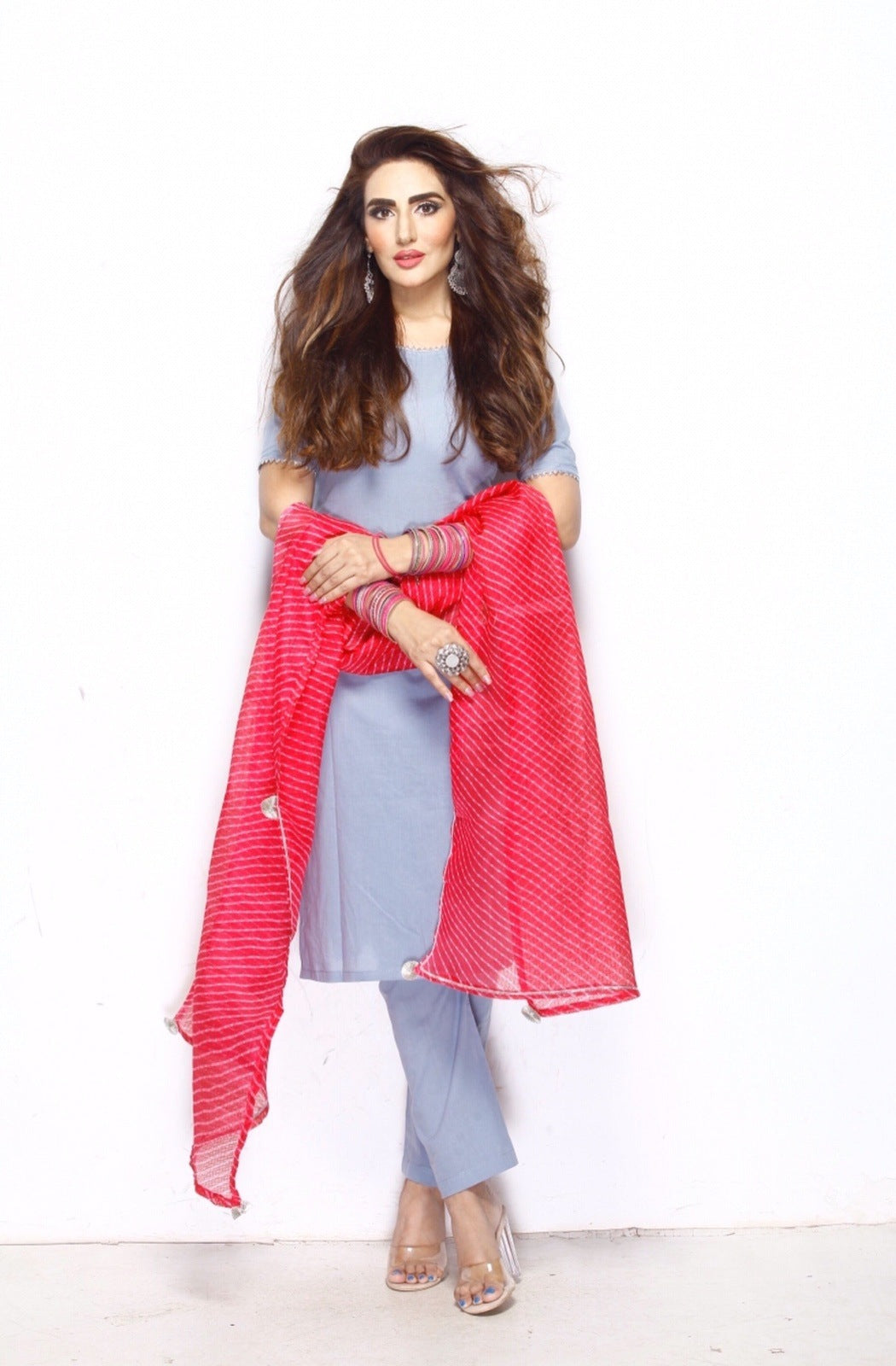 Powder Blue Leharia Suit Set