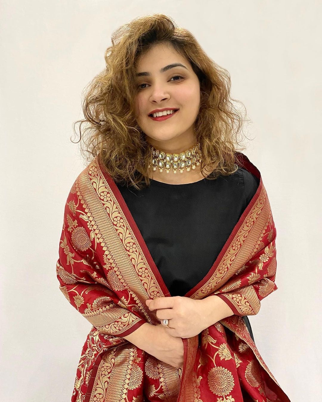 Black Banarasi Suit Set