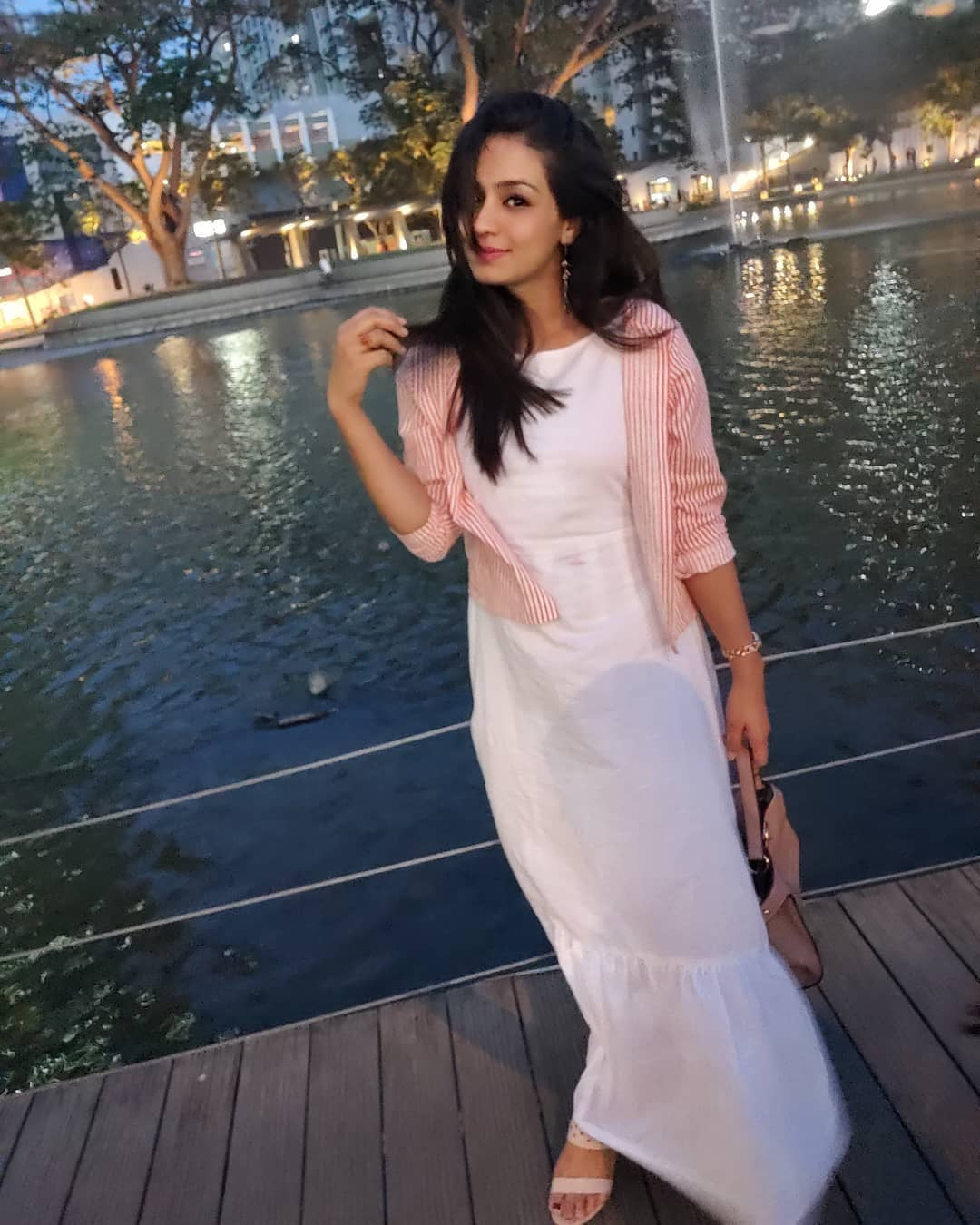 White Tier Jacket Dress Set