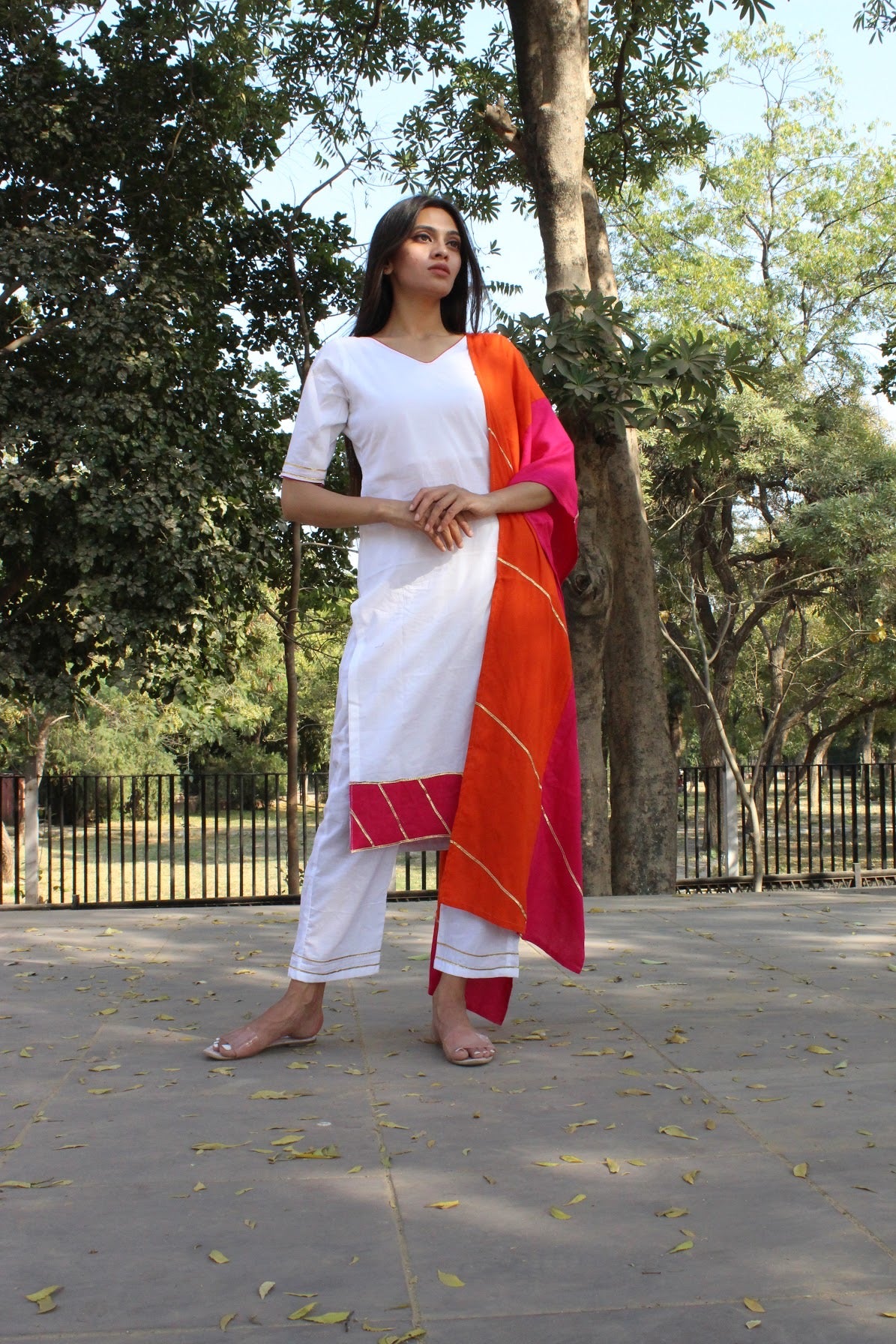 White Ethnic Suit Set