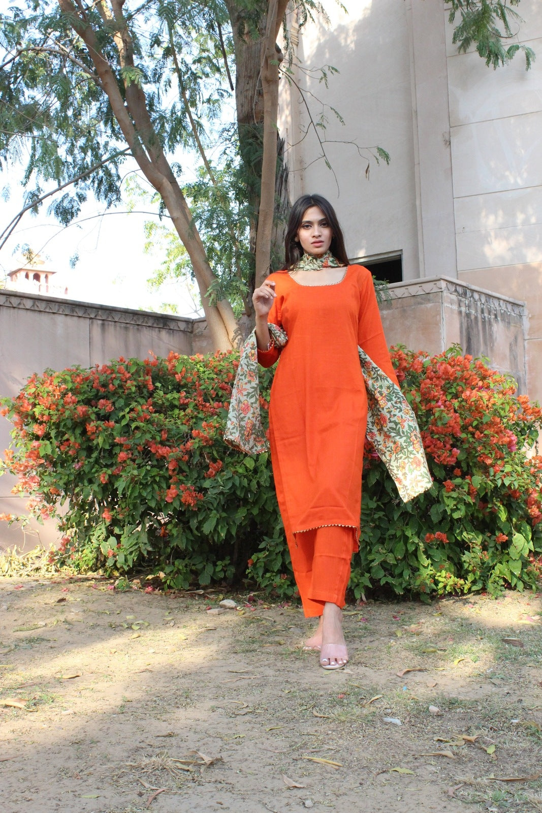 Orange Garden Suit Set