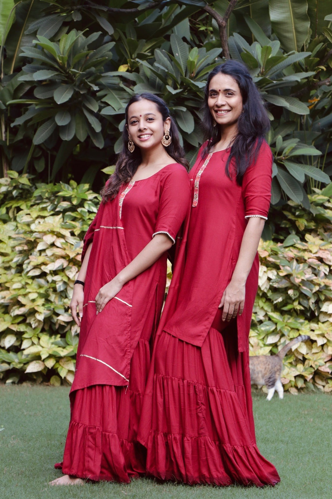 Maroon Delight Sharara set