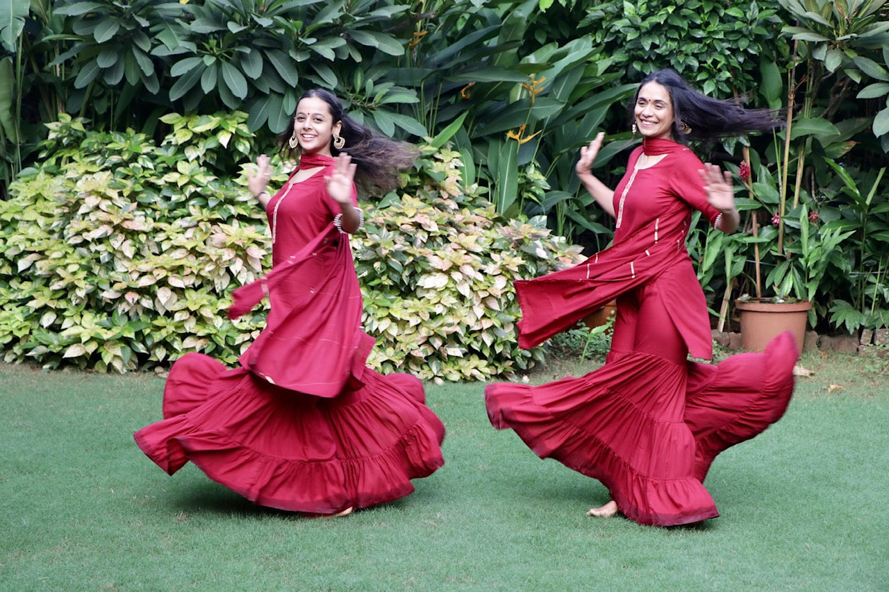 Maroon Delight Sharara set