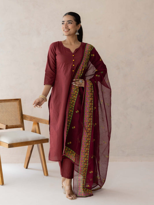 Cherry Cotton Suit Set