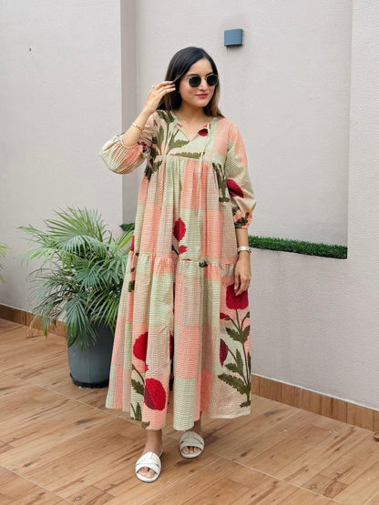 Rose Checked Dress