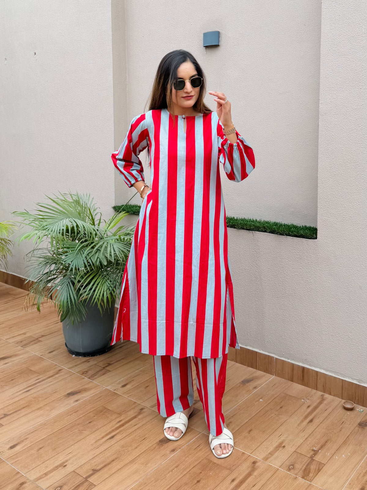 Candy Stripe Kurta Set