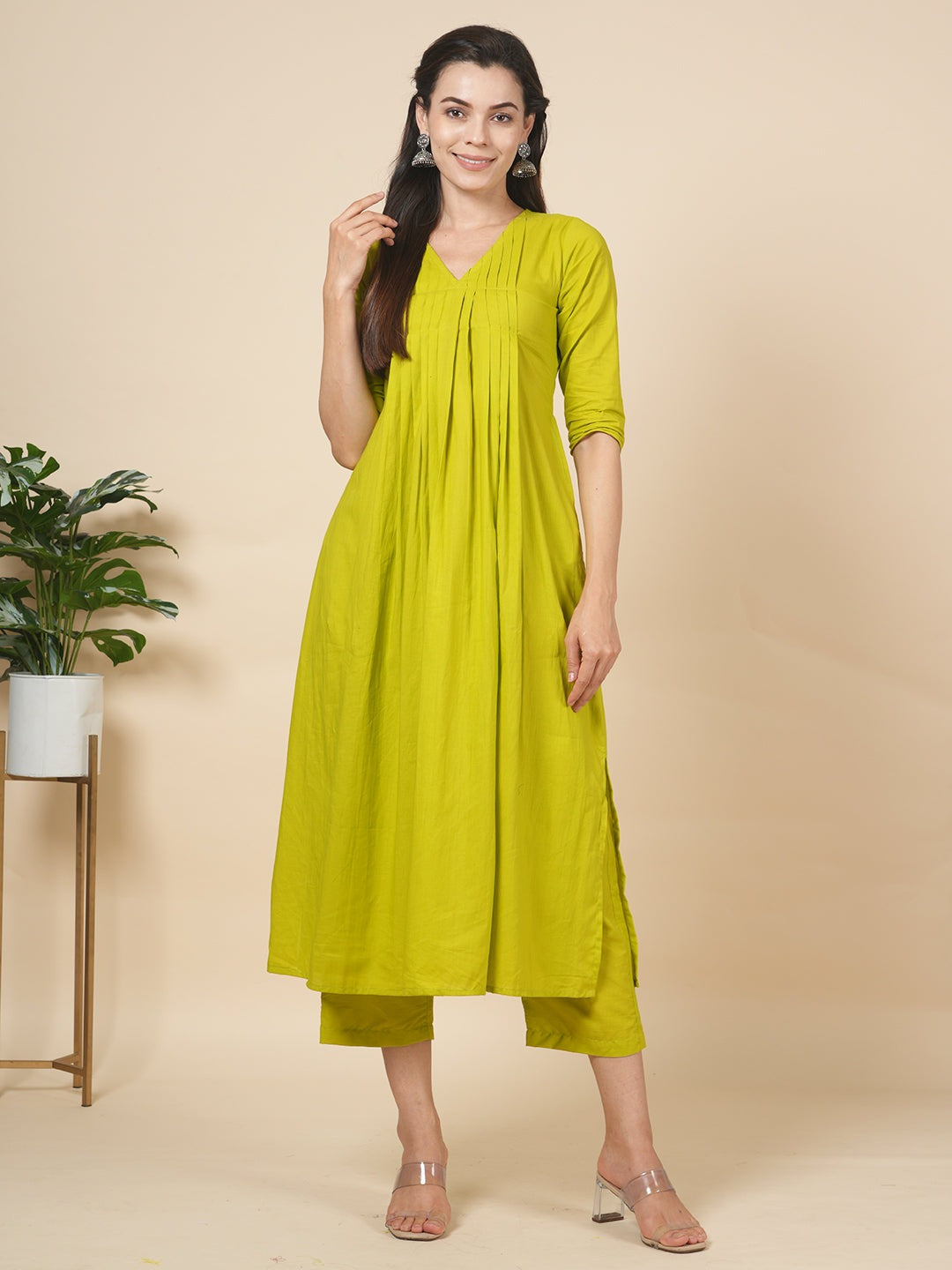 Limon Pintuck Kurta Set