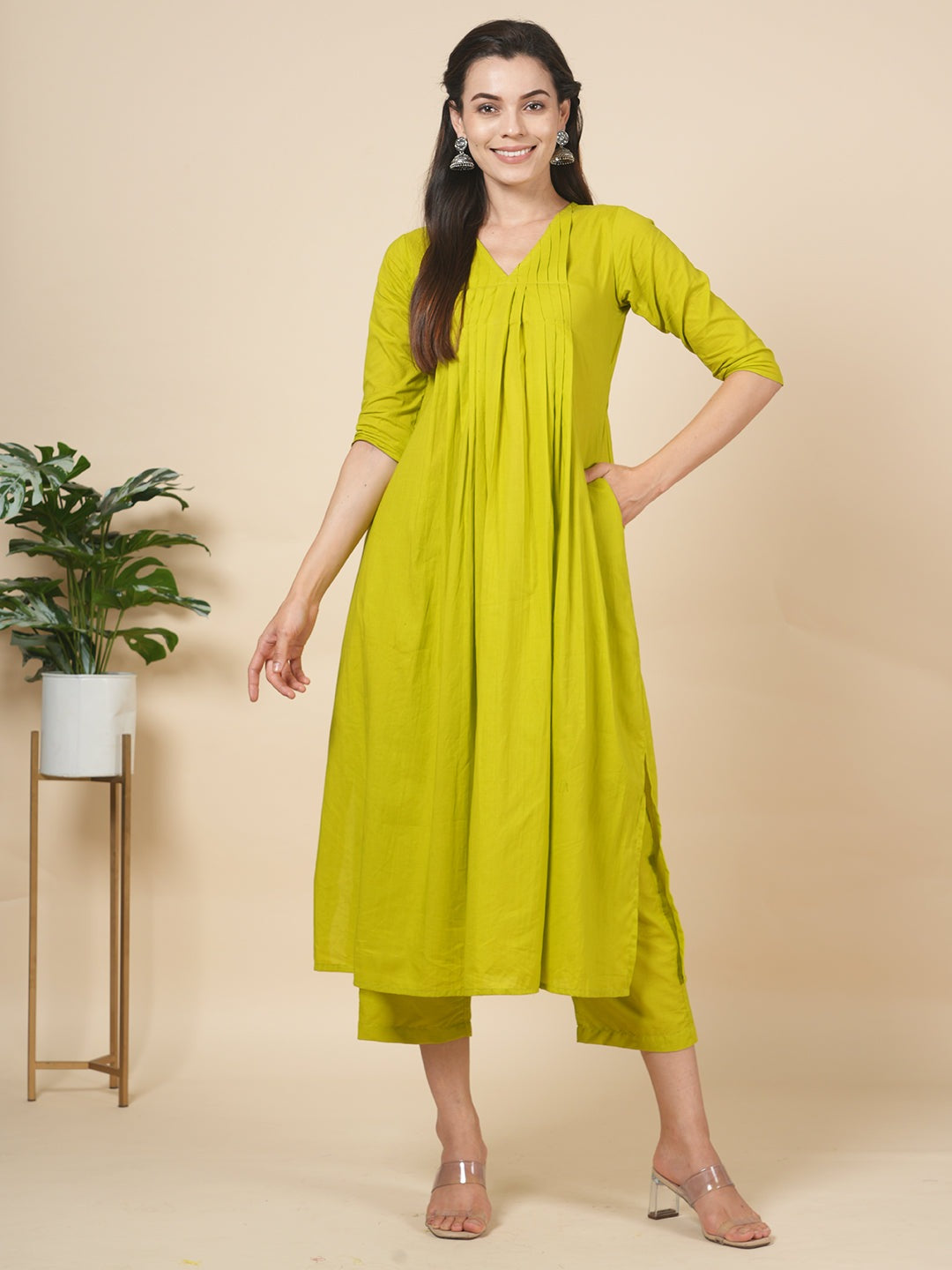 Limon Pintuck Kurta Set