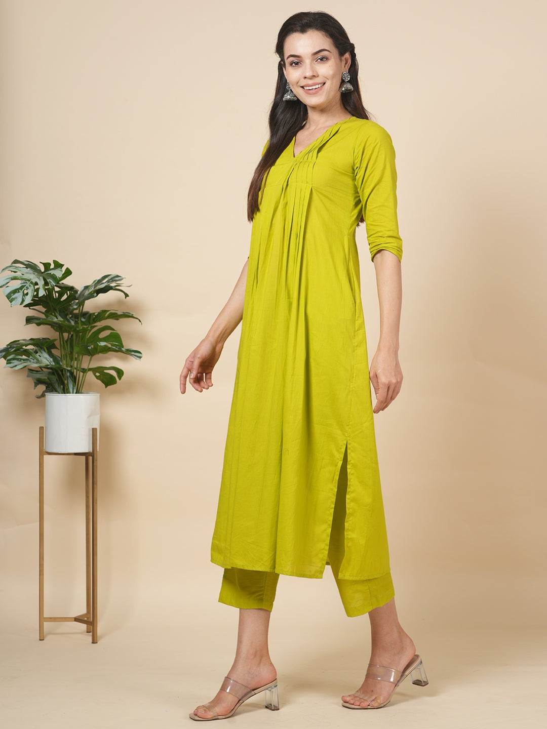 Limon Pintuck Kurta Set