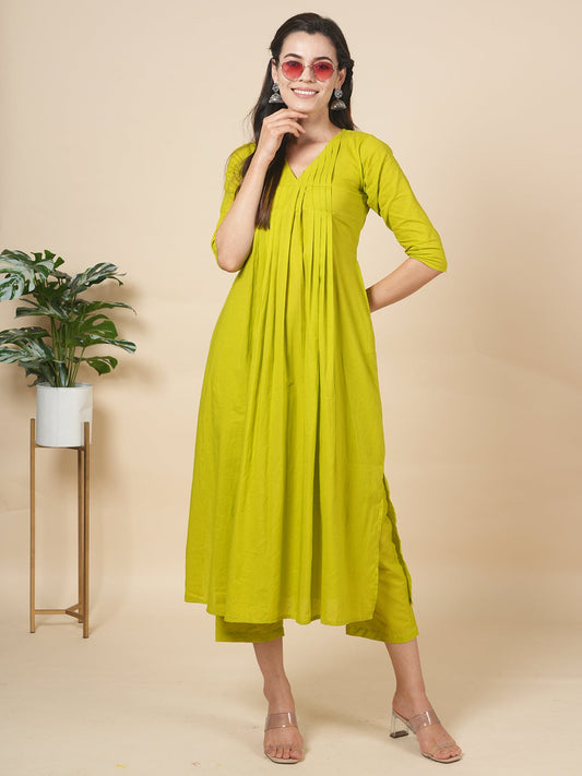 Limon Pintuck Kurta Set