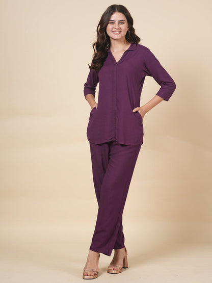 Purple Solid Cord Set