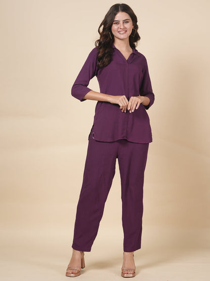 Purple Solid Cord Set