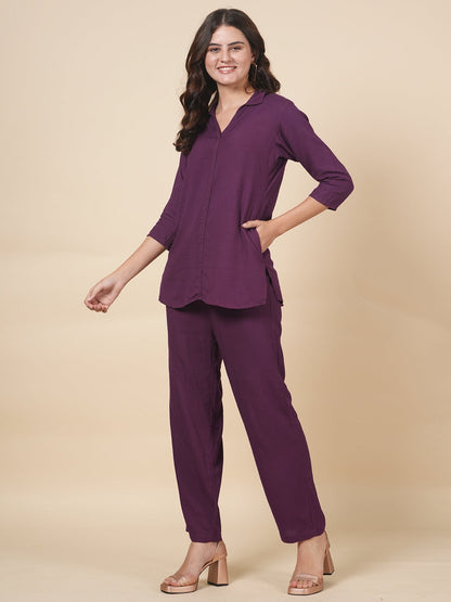 Purple Solid Cord Set