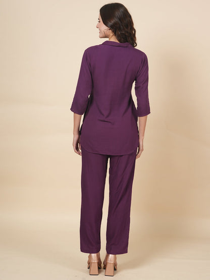 Purple Solid Cord Set
